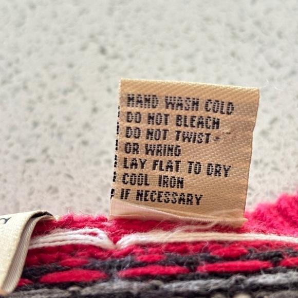 Vintage B. Moss X-Large Cardigan Sweater 3D FairIsle Nordic Print CabinCore Y2K - Picture 7 of 12